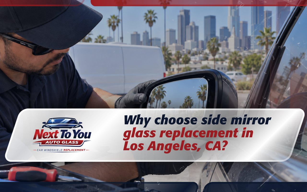 side mirror glass replacement in Los Angeles, CA for clear driver visibility