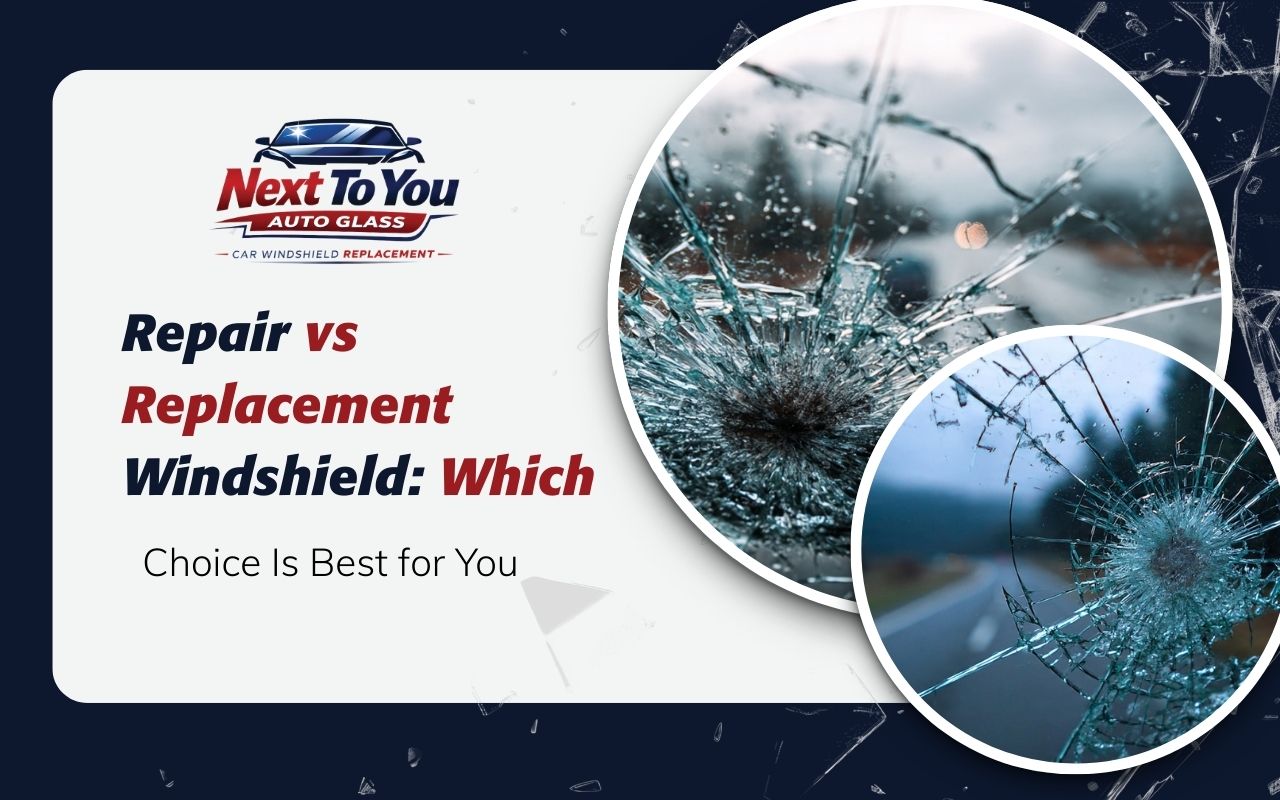 windshield crack size repairable example on a car windshield