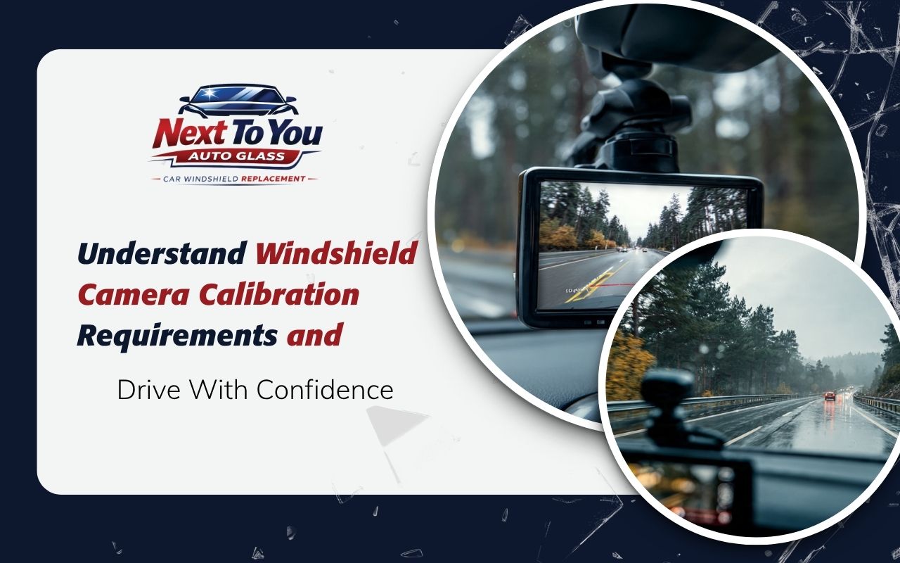 ADAS camera recalibration after windshield replacement at auto glass shop