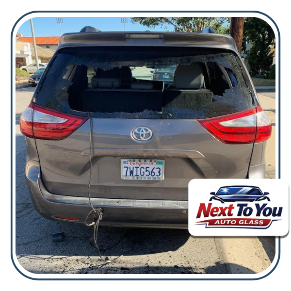 Mobile technician doing windshield repair in Los Angeles, CA