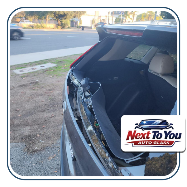 Technician providing windshield repair in Santa Ana, CA at a customer’s driveway.
