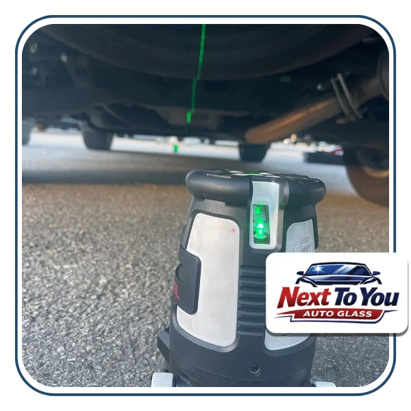 Mobile auto glass specialist repairing car side window in Santa Ana