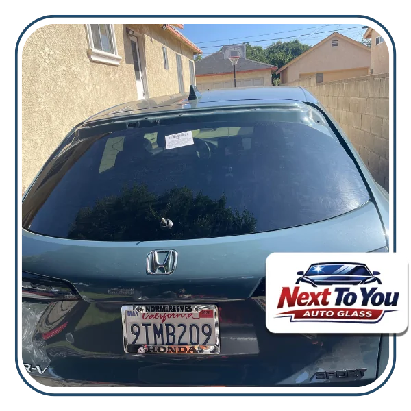 Family car parked after safe windshield replacement in Orange, CA.