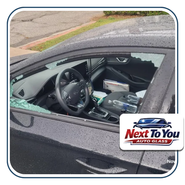 Same day windshield crack repair at customer driveway in Los Angeles
